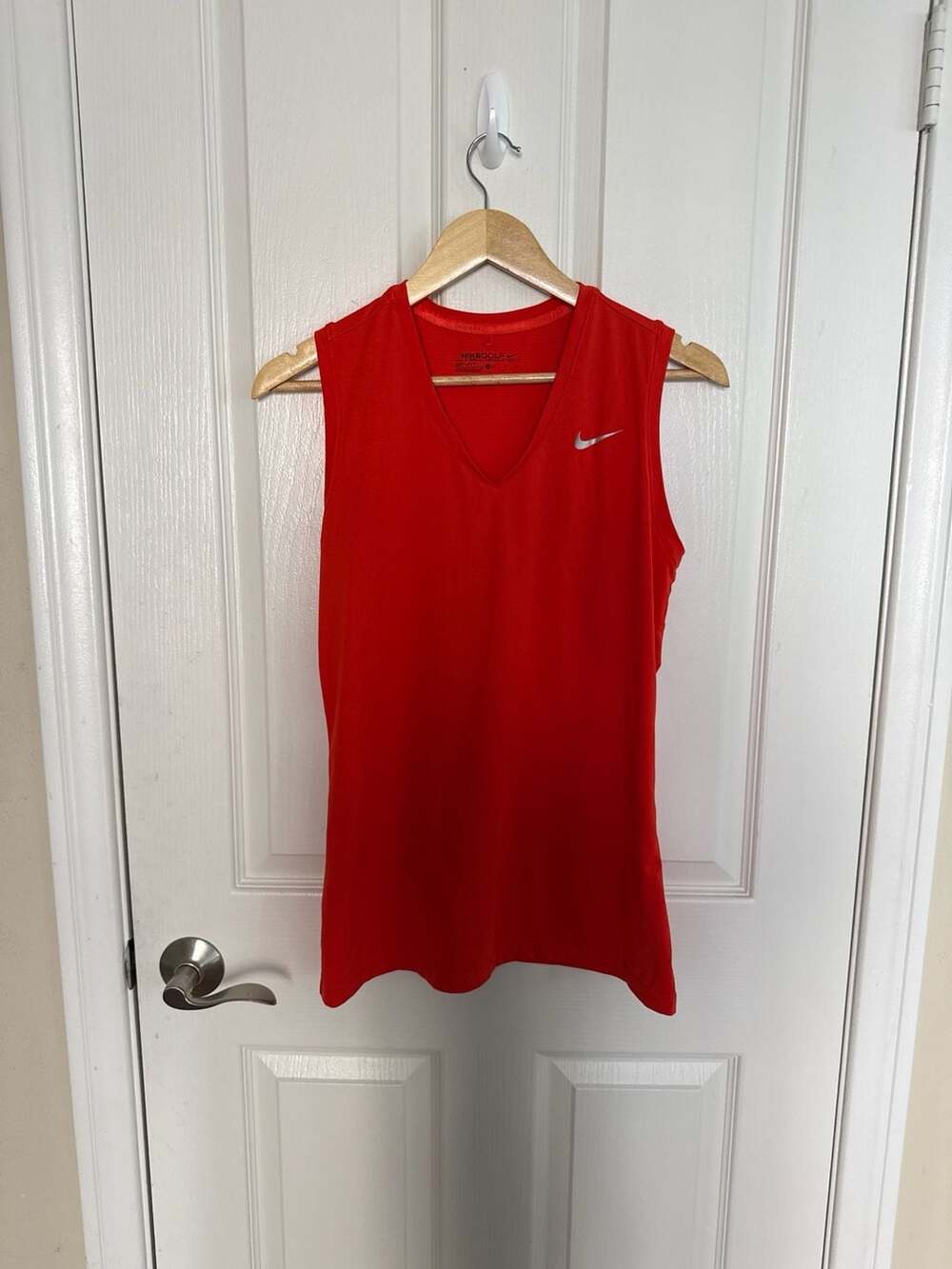 Nike Golf Dri-FIT Sleeveless V-Neck Racerback Top Red Size M